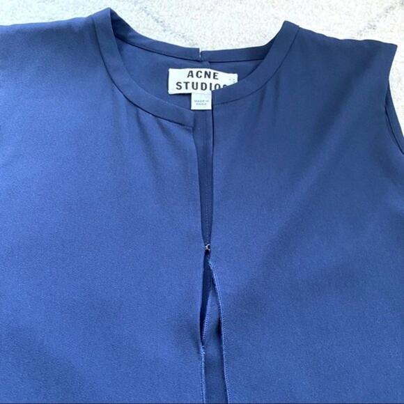 Acne Studios Pacific Deconstructed Side Drape Sleeveless Cocktail Dress Size 6 - Picture 5 of 11